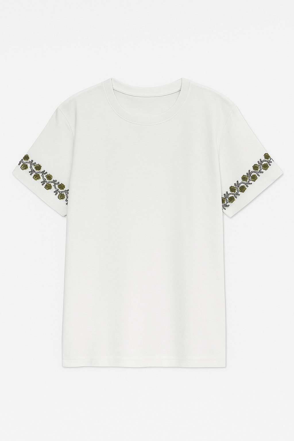 Blouse with olive pattern