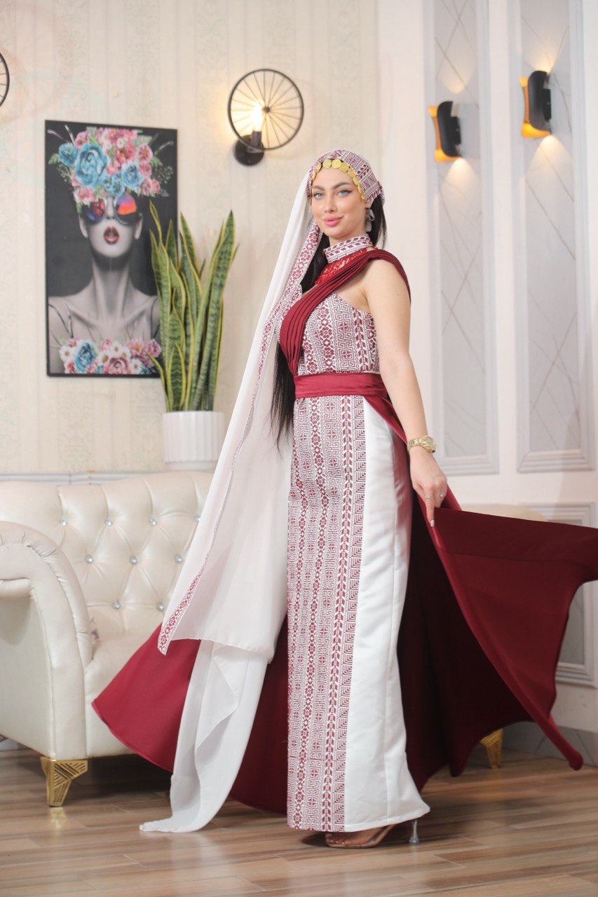 Embroidered Sleeveless Dress with Plain Extension