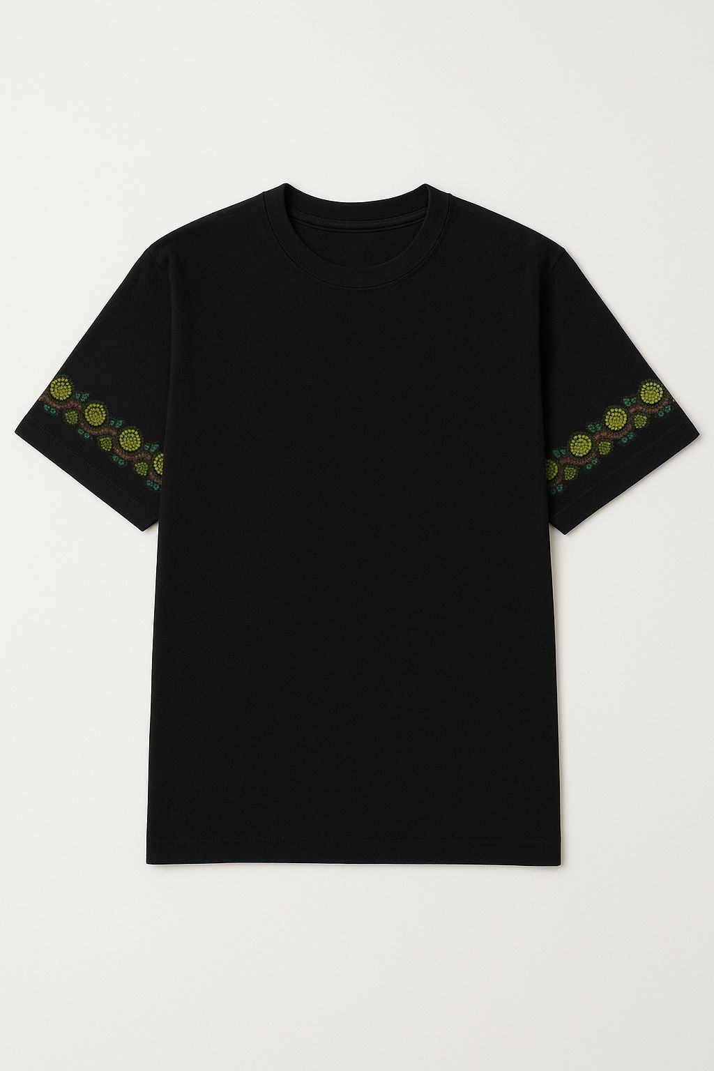 Blouse with olive pattern