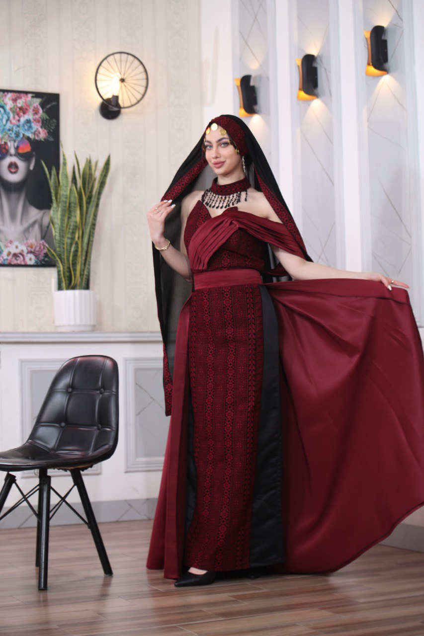 Embroidered Sleeveless Dress with Plain Extension