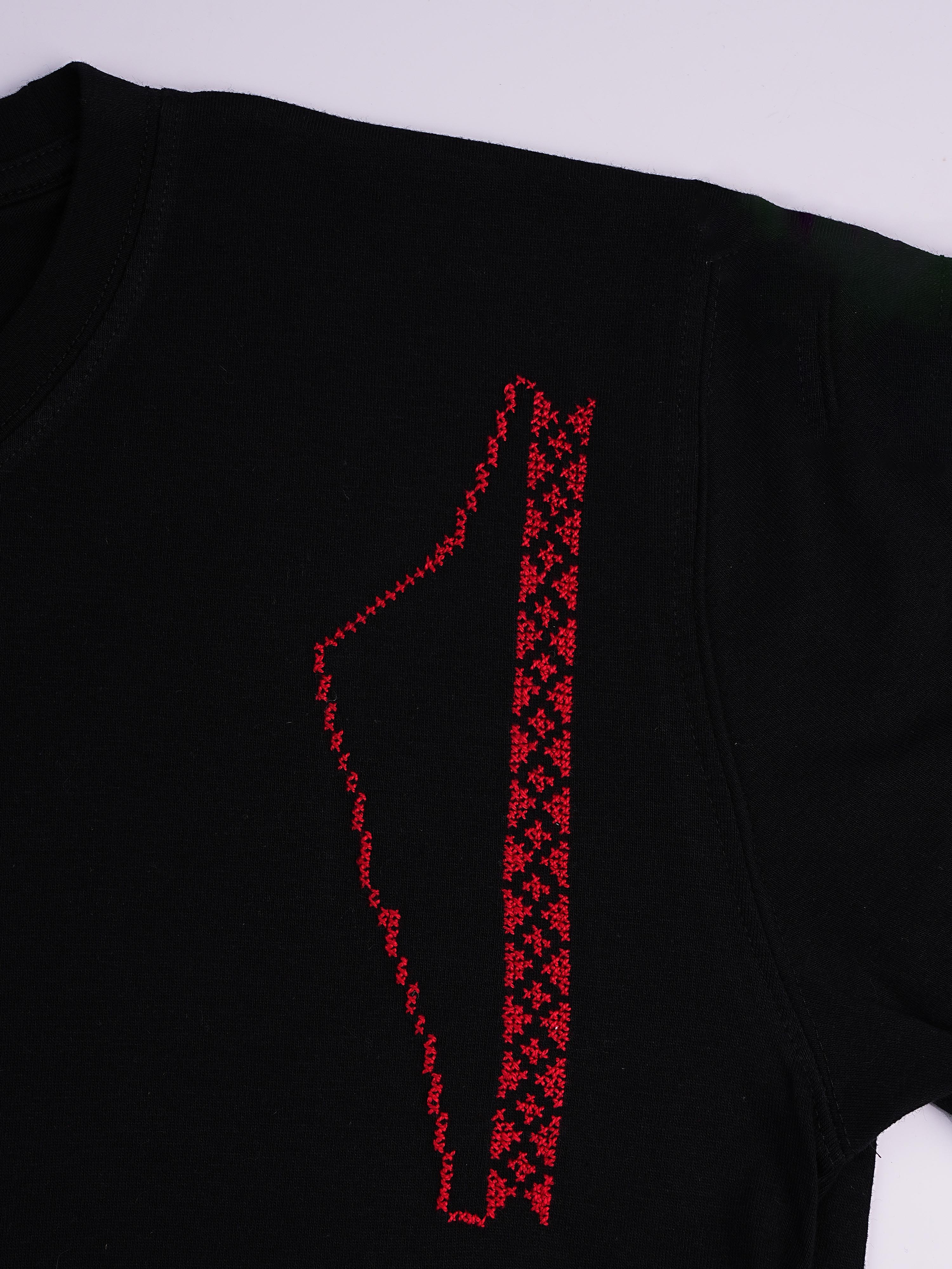 Blouse with Palestinian map pattern